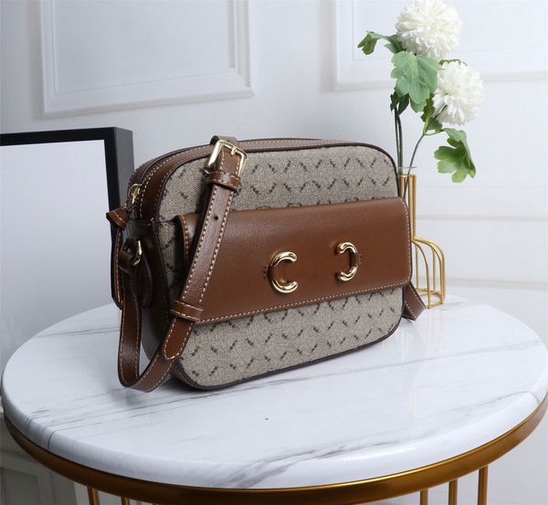 

italy designer women horsebit handbags fashion classic style shoulder bags epilogue leather clutch bag crossbody office message bags brown