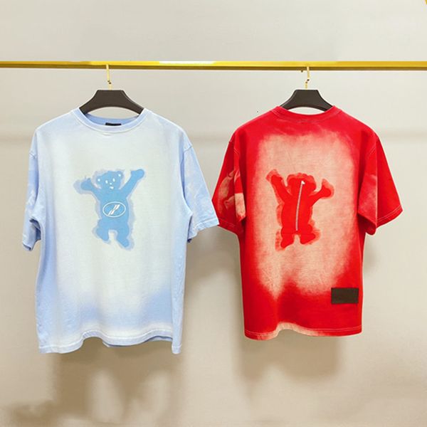 

men's t-shirts ss faded bear welldone tie dye t-shirt women 1:1 quality we11done t shirts tee harajuku men clothing q9kx, White;black