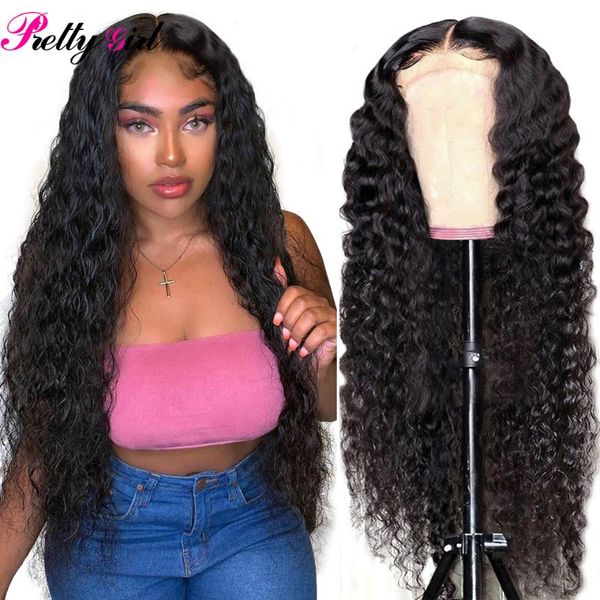 

water wave human hair wigs 4Ã4 lace closure for black women natural peruvian remy pre plucked hairline, Black;brown