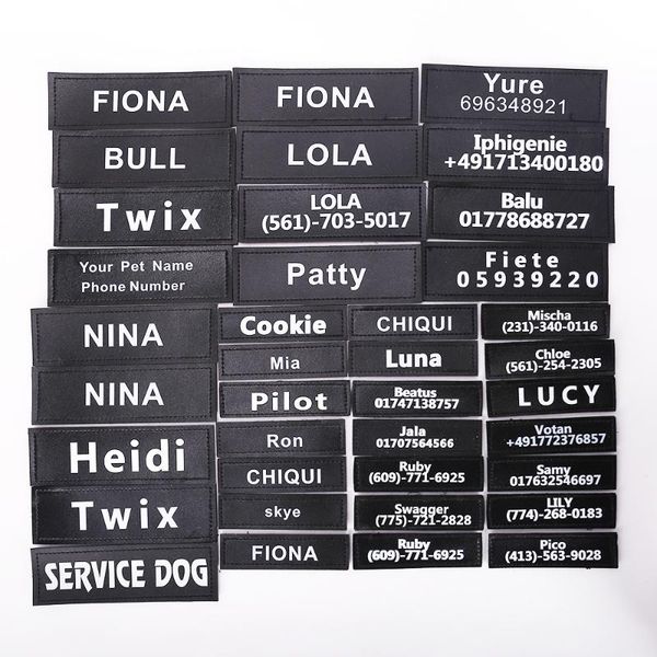 

dog tag,id card 2pcs personalized customized harness chest and back stickers pet dog's name id tags label sticker custom diy