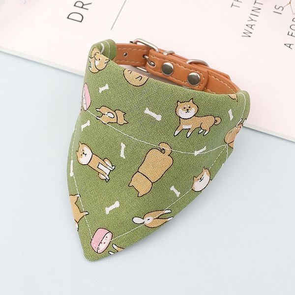

dog collars & leashes handmade pet products adjustable japanese-style accessories collar puppies triangle bandana cat bib kitten saliva towe