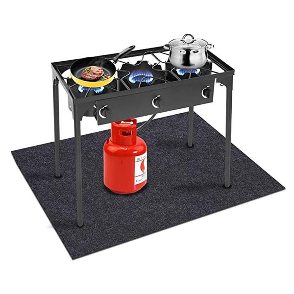 

1/2 pcs trimable absorbent carpet bbq grill mat washable protect floors from grease splatter fire prevention tb sale carpets