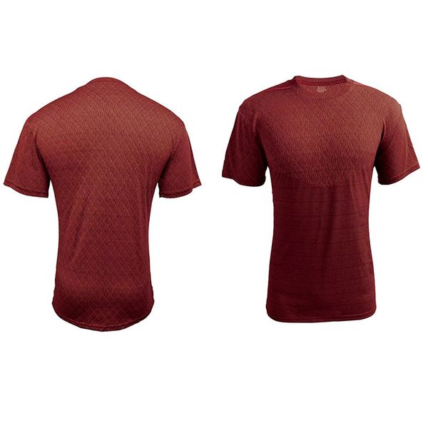 2021 Pure Red T-shirt roupas de secagem rápida verão de mangas curtas em volta do pescoço running homens homens por atacado esportes ao ar livre qualquer impressão 09876543