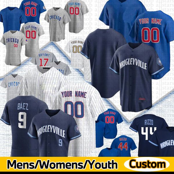 

9 javier baez wrigleyville 2021 city connect jersey mens baseball jersey 44 anthony rizzo 17 kris bryant 23 ryne sandberg 11 yu darvish nico, Blue;black