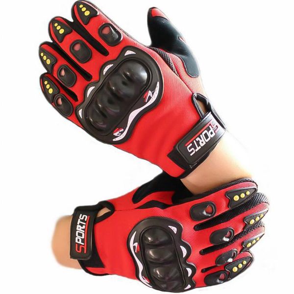 

touchscreen motorcycle gloves breathable shockproof full finger men motorbike sports protective gear cycling accessories, Black