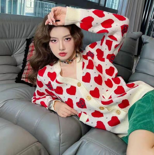 

2023gg women's sweater jacket for cashmere cardigan mid-length knitted v-neck loose striped sweater g ladies trench coat, White;black