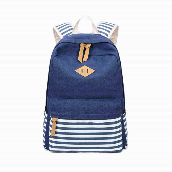 

backpack caker brand teenager boys and girls canvus pretty style stripe travel