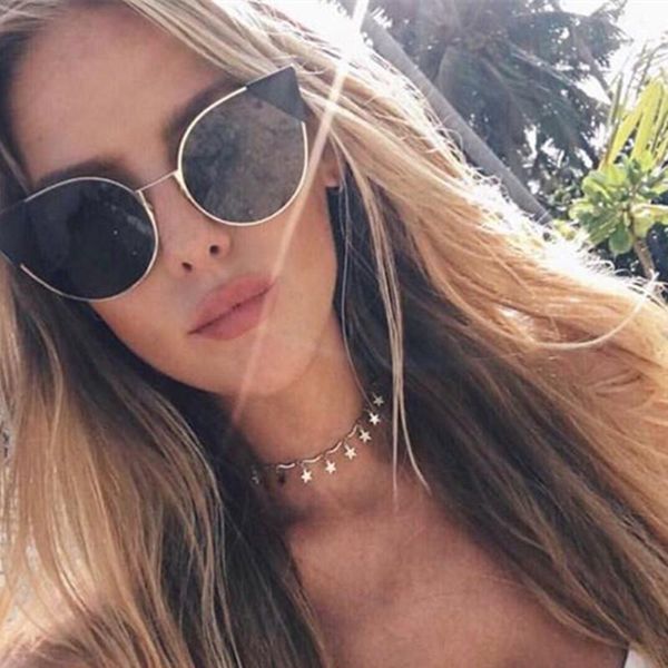 

chokers sell simple five-pointed star clavicle chain fashion summer beach jewelry women necklace 028, Golden;silver