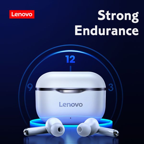 

lenovo lp1 wireless headphones sport waterproof bluetooth headphones 300mah charging box hifi stereo sound earphones with mic