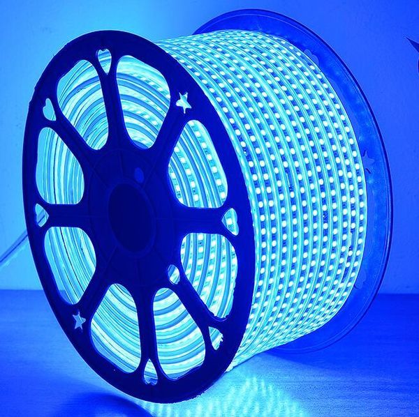 

led strip light with on/off switch waterproof flexible tape 60 leds/meter outdoor garden lighting eu plug strips