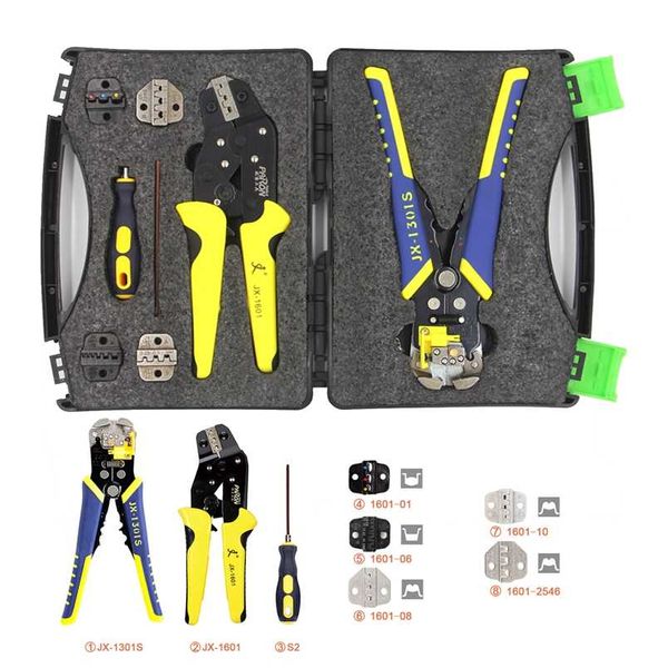 Paron Alicates Fio Crimpers Engenharia Ratchet Terminal Crimping Alicates Ferramentas de Mão Terminais Kit 211110