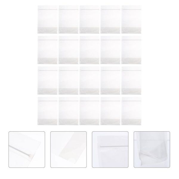 

gift wrap 100pcs transparent self-sealing bags clear zipper storage pouches