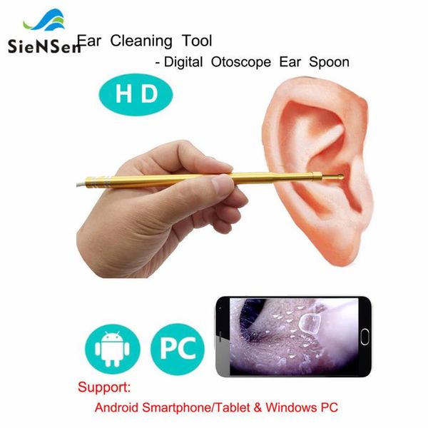 

cameras siensen 3 in 1 hd otoscope ear cleaning tool digital spoon support android/table/windows pc camera er-001/002