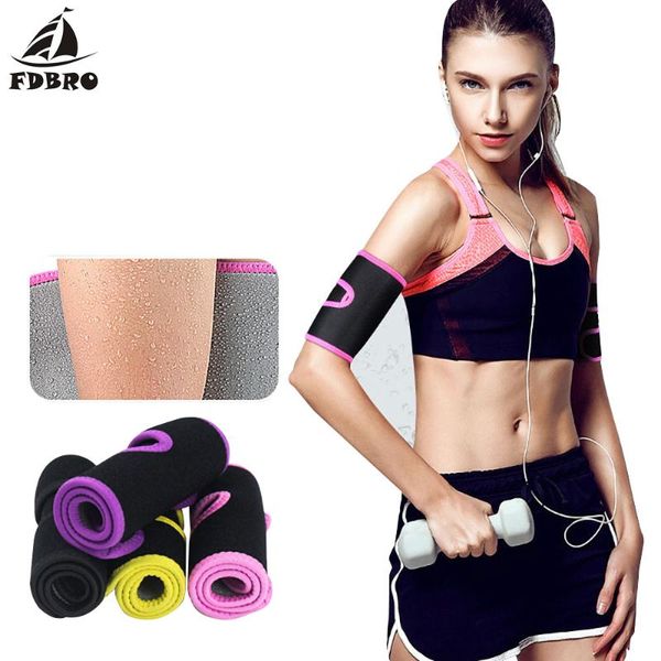 

sports gloves fdbro arm warmers 1pair yoga fitness running band slimming arms shapers slimmer sleeve trimmers wraps lose fat shaper, Black