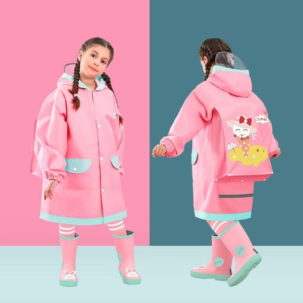 

raincoats school kids raincoat cute capa de chuva infantil waterproof children rain coat cover poncho rainwear hooded jaqueta impermeable