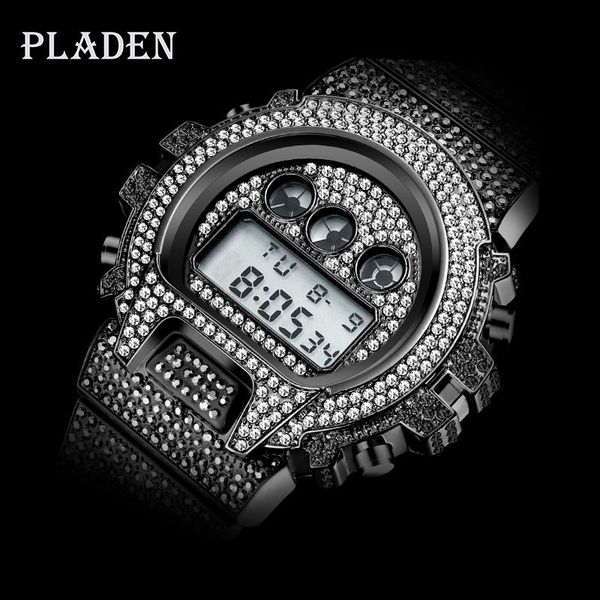 

drop original pladen gshock digital watch for mens watches wrist men hiphop blacked out wristwatches, Slivery;brown