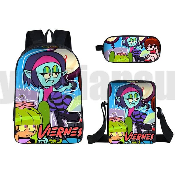 

backpack game friday night funkin kids cosplay canvas school bag teens travel girls boys wallet storage box
