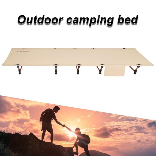 

camping super light folding bed 7075 aluminum alloy simple lunch break for hiking outdoor pads