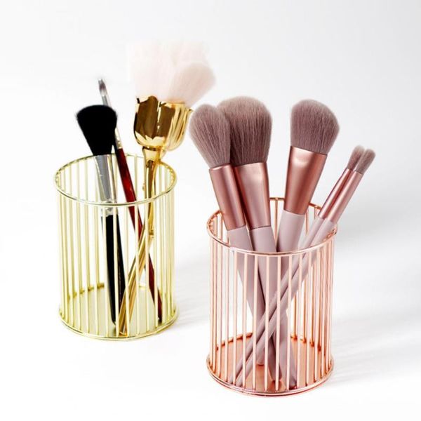 

eyebrow tools & stencils makeup holder portable easy to clean metal nail pen organizer for women cosmetic box table make up