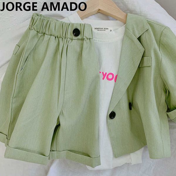 

summer baby clothing sets boy girl double buckle suit two piece fashion outfits children e22114 210610, White