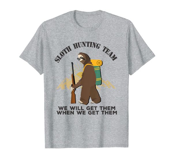 

sloth hunting team - sloth slow hunting t-shirt, White;black