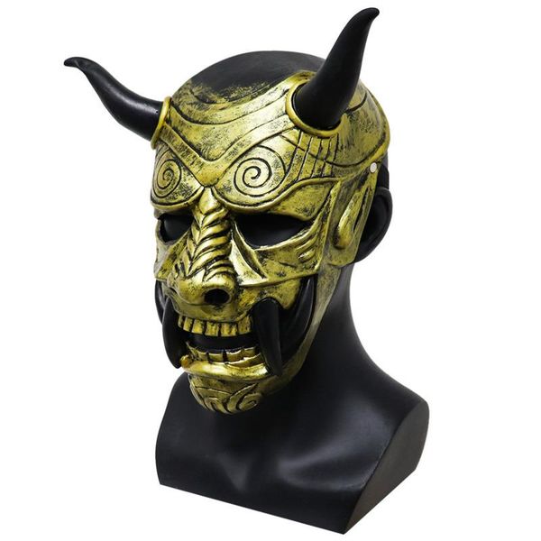 

party masks horror scary prajna halloween samurai mask japanese cosplay costume props evil gifts for children