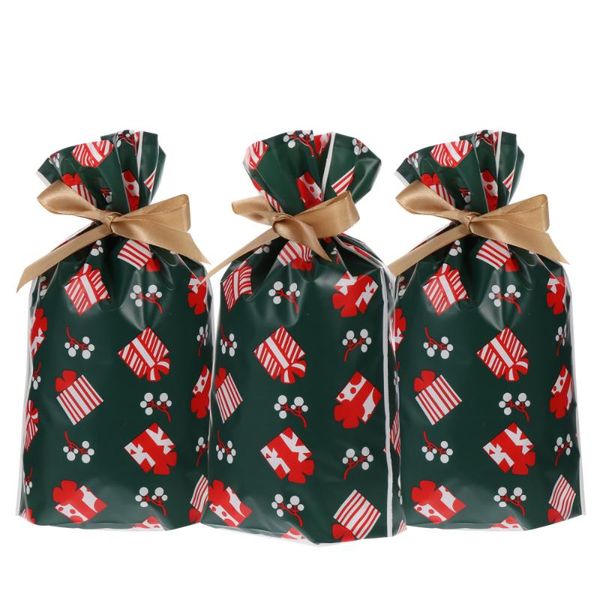

50pcs drawstring bag christmas candy storage pouch xmas wrapping gift wrap