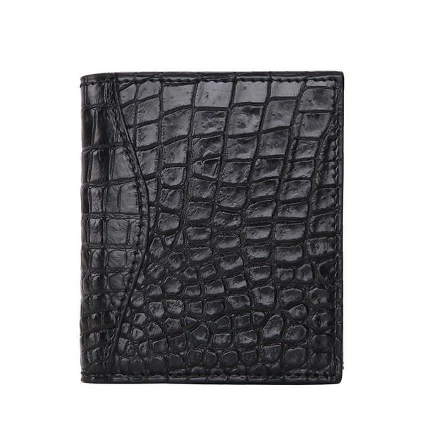 

man short crocodile business affairs leisure time package male genuine leather fashion two fracture wallet wallets, Red;black
