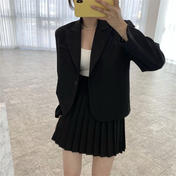 

two piece dress hzirip autumn 2 piece defines plied mini skirts streetwear solid thin blazers all vintage lean plus suits fcym, White