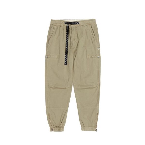 

men's pants 2021 autumn street simple casual elastic tooling for men, Black