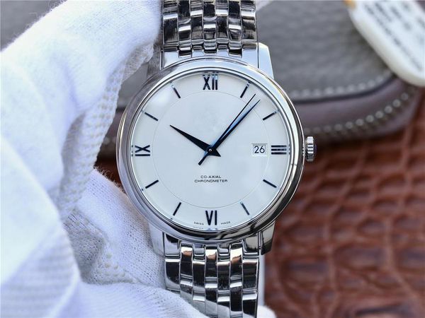 

orologio di lusso 39.5mm 9015 automatic machinery movement watches fine steel folding buckle waterproof men's watch, Slivery;brown