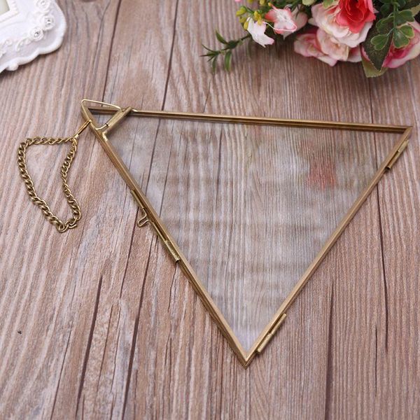 

frames c6uc triangle floating hanging po frame metal glass portrait picture plant display