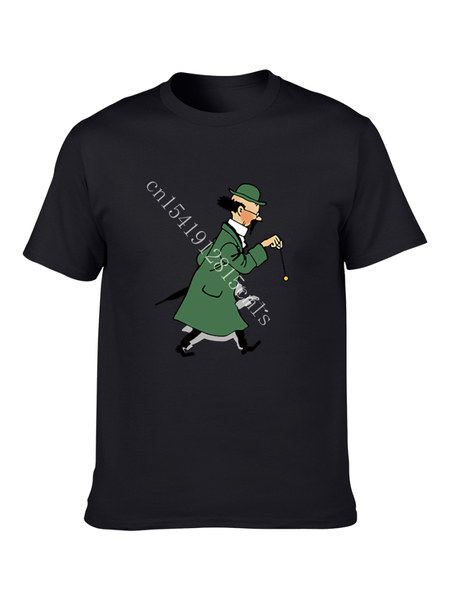 

men's t-shirts cartoon funny cartoonist t-shirt 100% cotton casual fashion hip-hop high street harajuku style extra large top, White;black