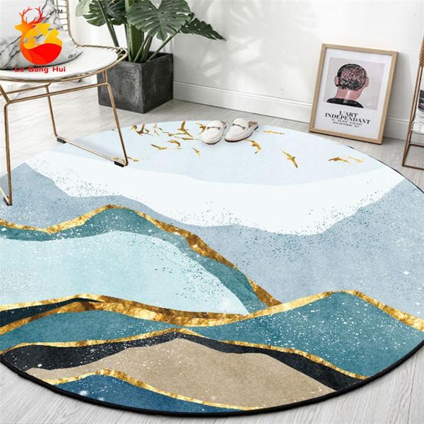 

carpets for living room abstract blue green landscape pattern round carpet area rug bedroom home decor