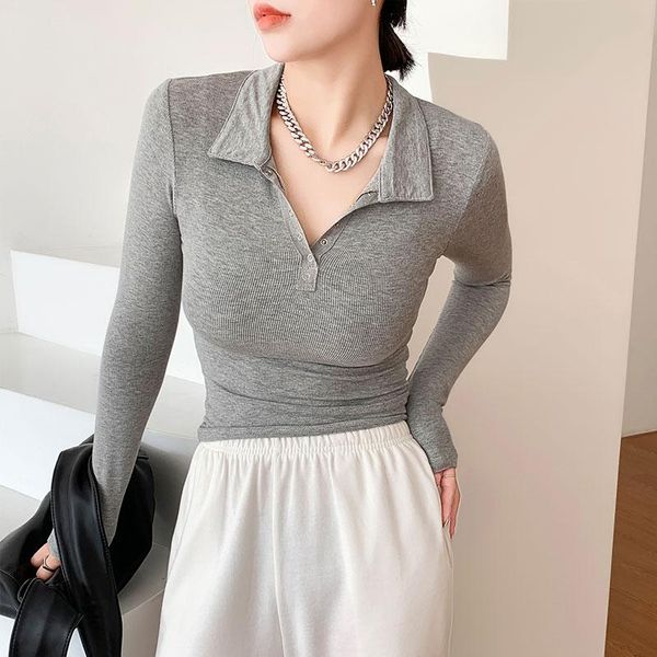 

women's blouses & shirts elegant collar microelasticity slim womens button cotton vintage wearing 2021 autumn long sleeve female b, White