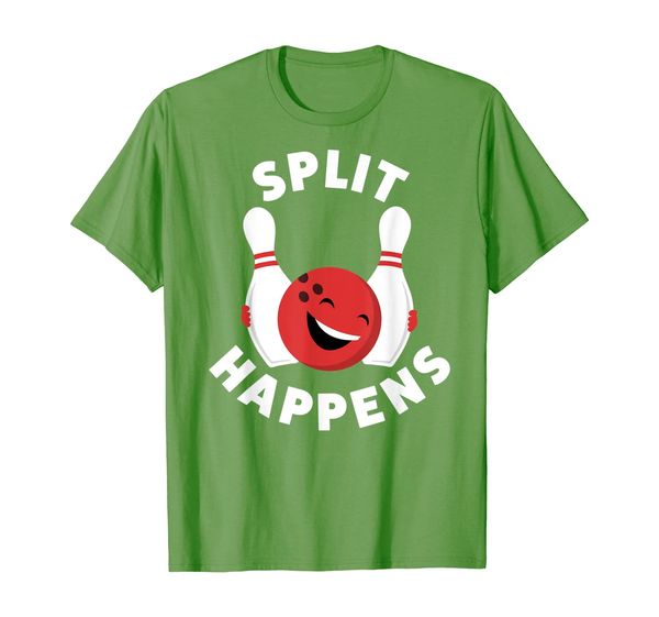 

split happens | funny bowling shirt for men and women t-shirt, White;black