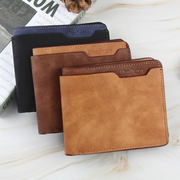 

wallets 2021 casual men's wallet short coin purse fashion bag multi-card pumping card, Red;black