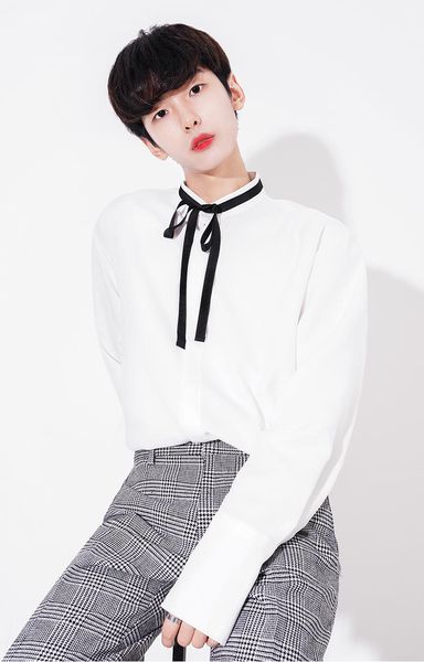 

men's casual shirts xs-6xl 2021 clothing hair stylist fashion small fragrance elegant tie white long sleeve shirt plus size stage costu, White;black