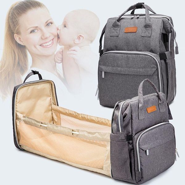 

large capacity diaper bag portable foldable crib mummy waterproof fashion backpack baby stroller with travel bags