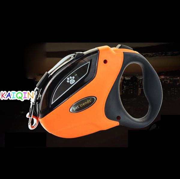 

dog collars & leashes 5m retractable leash cachorro candy fashion color out door walking hanging harness