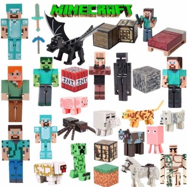 

my world steve model dolls, cake decorations, little people dolls