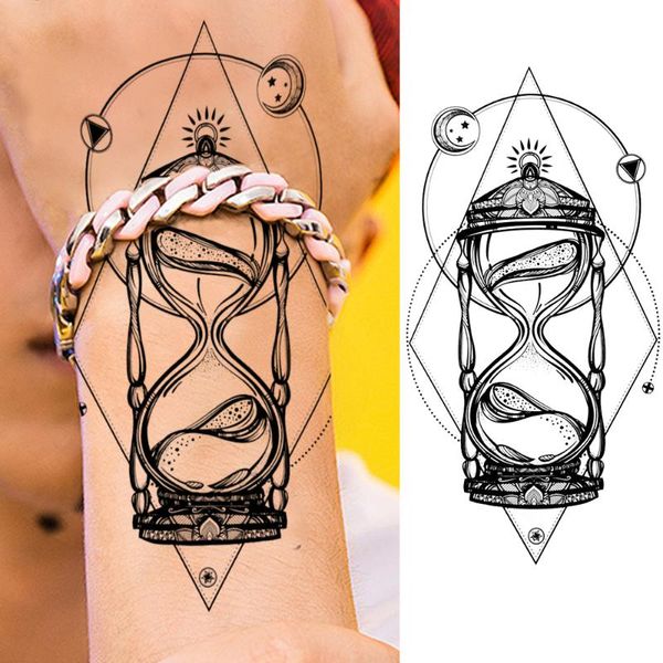 

temporary tattoos diy waterproof realistic hourglass adults for women body art girls arm tattoo stickers sheets