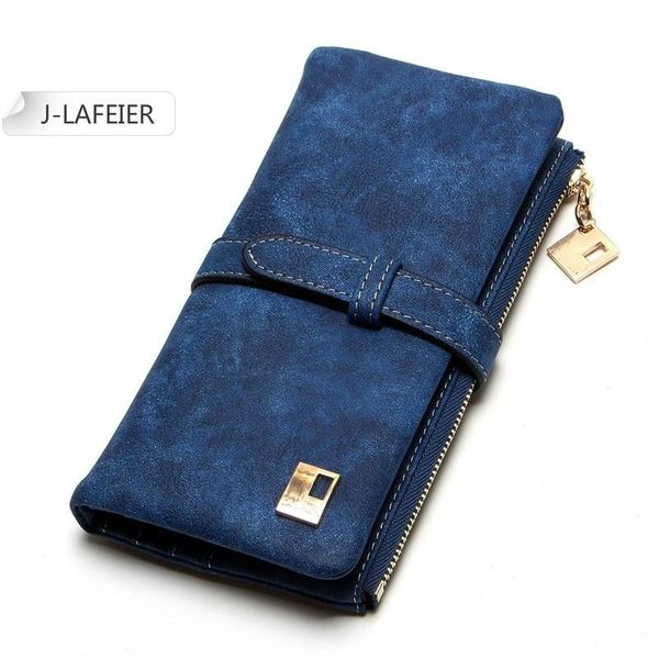 

wallets 2021 fashion women drawstring nubuck leather zipper wallet women's long design purse two fold more color clutch, Red;black