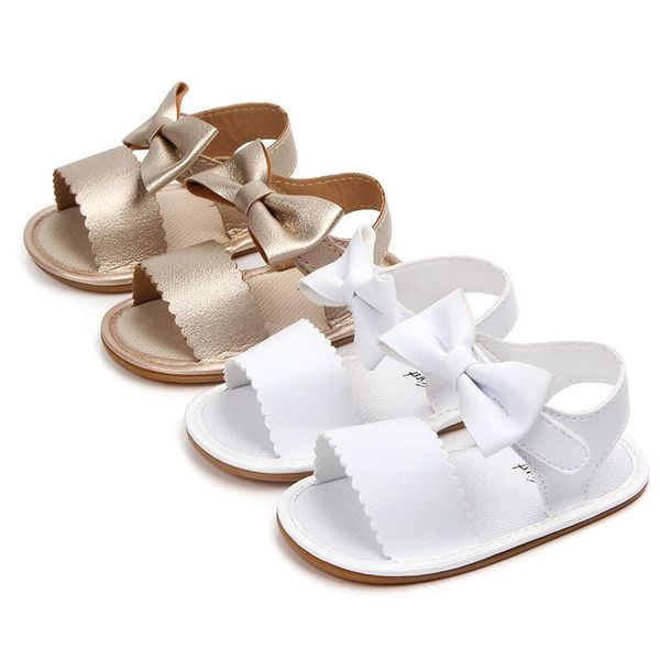 

first walkers 0-18m baby girls pu leather shoes toddlers kids bow soft soles sneakers 3colors