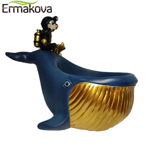 

nordic creative dolphin figurine storage whale statue office decoration home decor accessories porch animal gift decorative objects & figuri