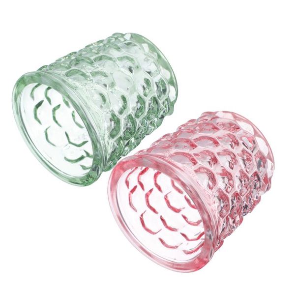 

candles 2pcs candle decors anaglyph wave point glass cups