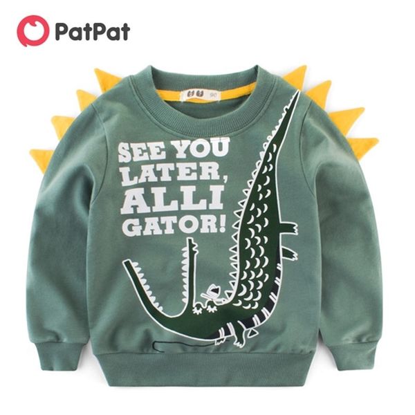 

spring and autumn and letter print long-sleeve sweatshirt for kids boy sweatshirts clothes 210528, Black