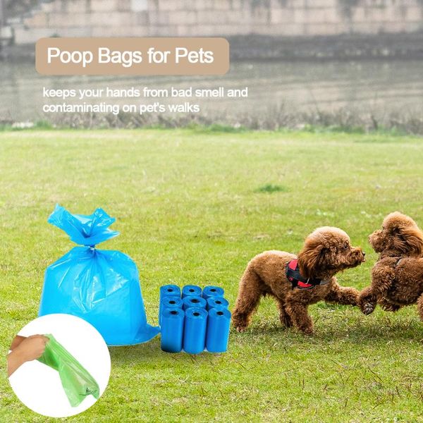 

dog travel & outdoors disposable pet poop bags 10 rolls 150 counts eco-friendly biodegradable compostable waste
