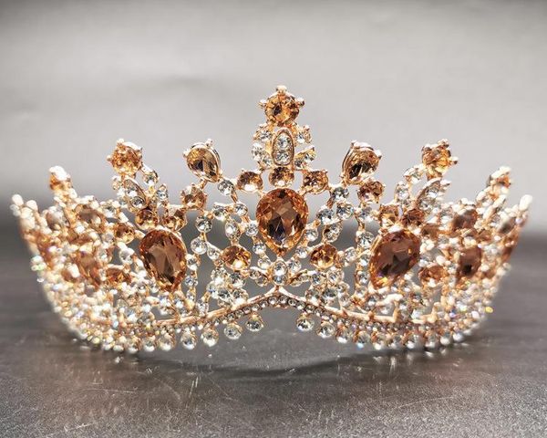 

hair clips & barrettes european and american wedding accessories horse eye alloy rhinestone bridal tiara headband headdress for female, Golden;silver