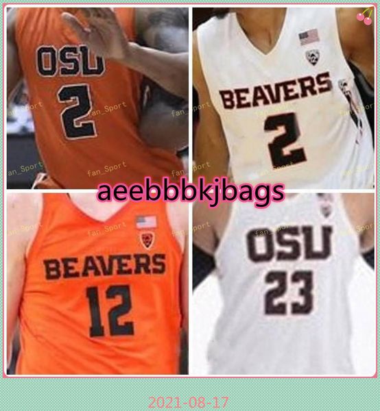 

ncaa college oregon state beavers basketball jersey 23 gligorije rakocevic 2 kyle blaser 4 alfred hollins 11 zach reichle custom stitched, Black